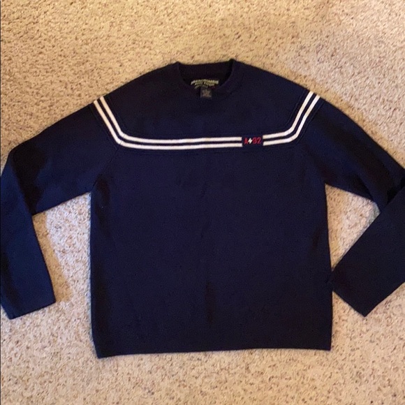 Abercrombie and Fitch A/92 Navy Sweater S - Picture 3 of 9